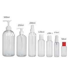 Chine Bouteille vide de shampooing en plastique PET de 250 ml avec pompe et distributeur à pompe fournisseur