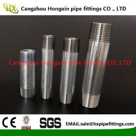 Raccords de tuyau en acier au carbone noir et galvanisé à filetage long Npt fournisseur