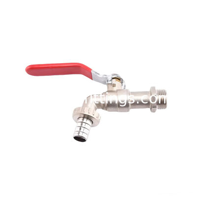 Outdoor garden tap hose union modern 1/2 inch BSP compression wallplate elbow 15MM copper tube single bib tap washing machine