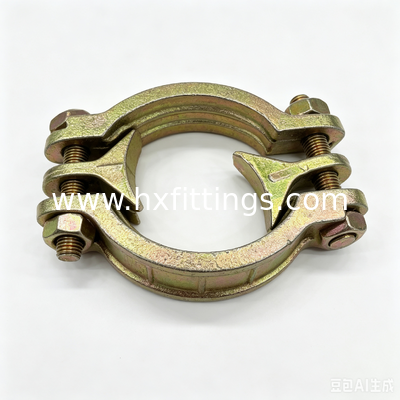 Collier de serrage à double boulon pour une sécurité optimale. Raccords de tuyauterie haut de gamme